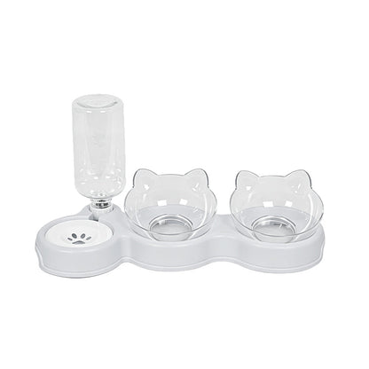2-in-1 Ergonomic Elevated Tilted Pet Bowl