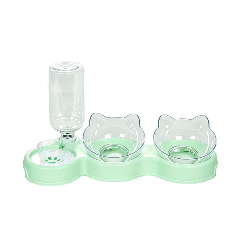 2-in-1 Ergonomic Elevated Tilted Pet Bowl
