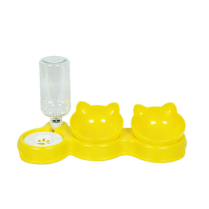 2-in-1 Ergonomic Elevated Tilted Pet Bowl