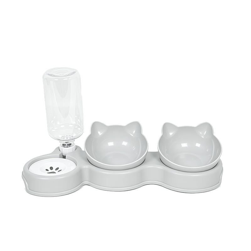 2-in-1 Ergonomic Elevated Tilted Pet Bowl