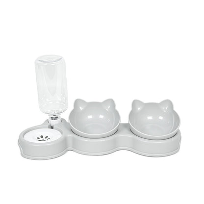 2-in-1 Ergonomic Elevated Tilted Pet Bowl