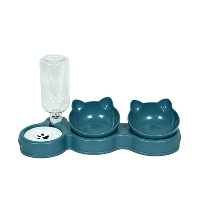 2-in-1 Ergonomic Elevated Tilted Pet Bowl