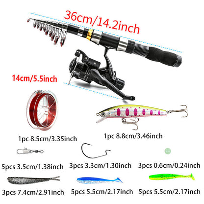 ⏳🔥LIMITED-TIME 49% OFF! ⏰Complete Travel Fishing Gear Set & Carrying Bag🎣
