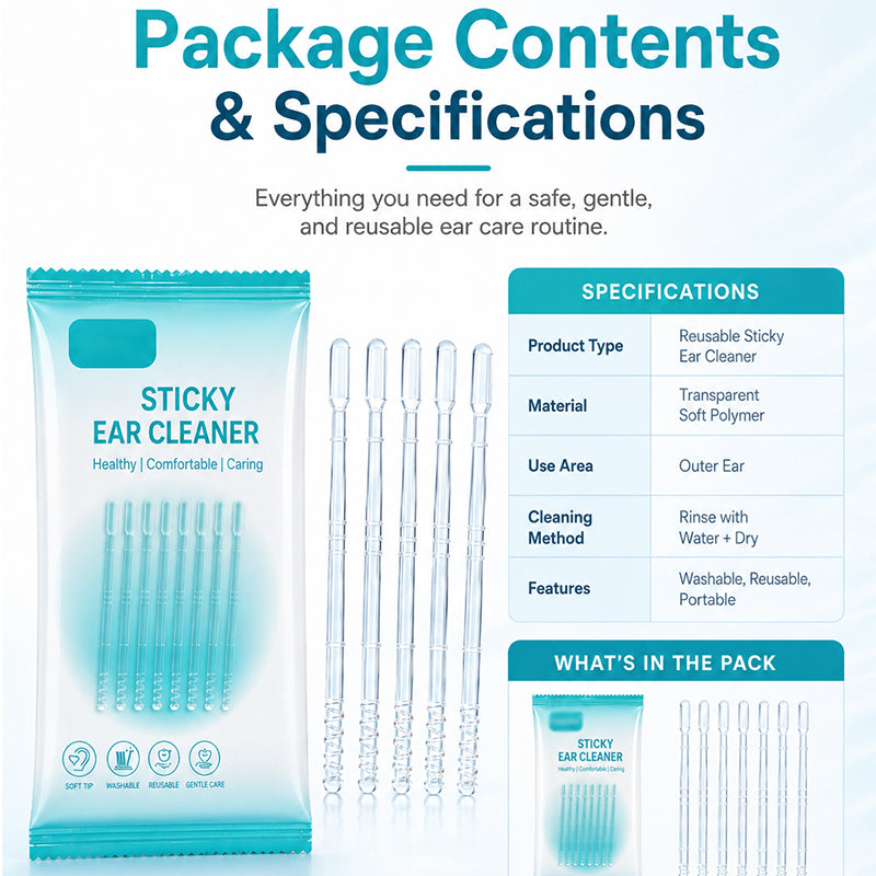 ⏳🔥LIMITED-TIME 49% OFF! ⏰Gentle Sticky Ear Cleaning Sticks for Dry Earwax
