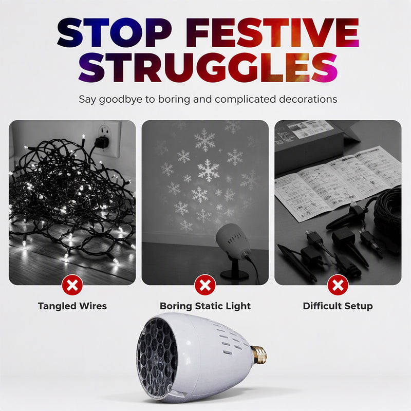 🏆LAST DAY 49% OFF🎄Christmas Projector Light Bulb✨