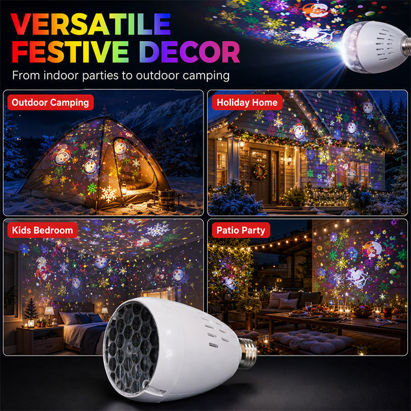 🏆LAST DAY 49% OFF🎄Christmas Projector Light Bulb✨