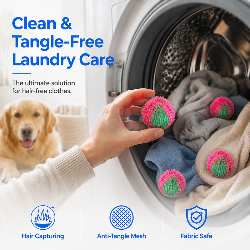 ⏳🔥LIMITED-TIME 49% OFF! ⏰👕Reusable Nylon Laundry Lint Hair Catcher Balls🌬️