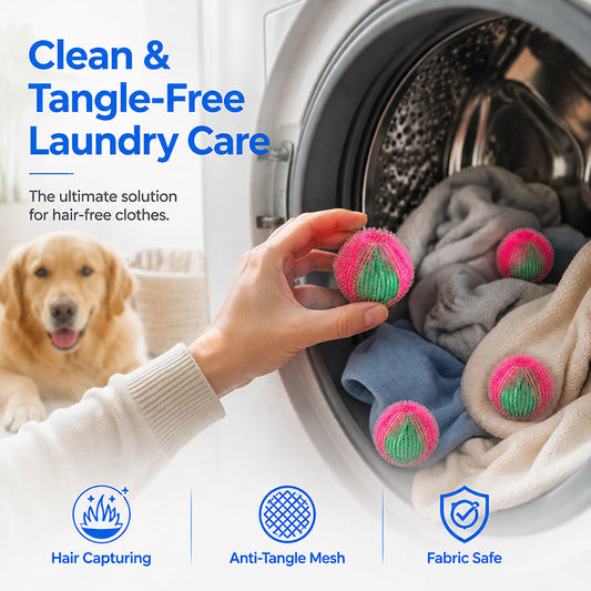 ⏳🔥LIMITED-TIME 49% OFF! ⏰👕Reusable Nylon Laundry Lint Hair Catcher Balls🌬️