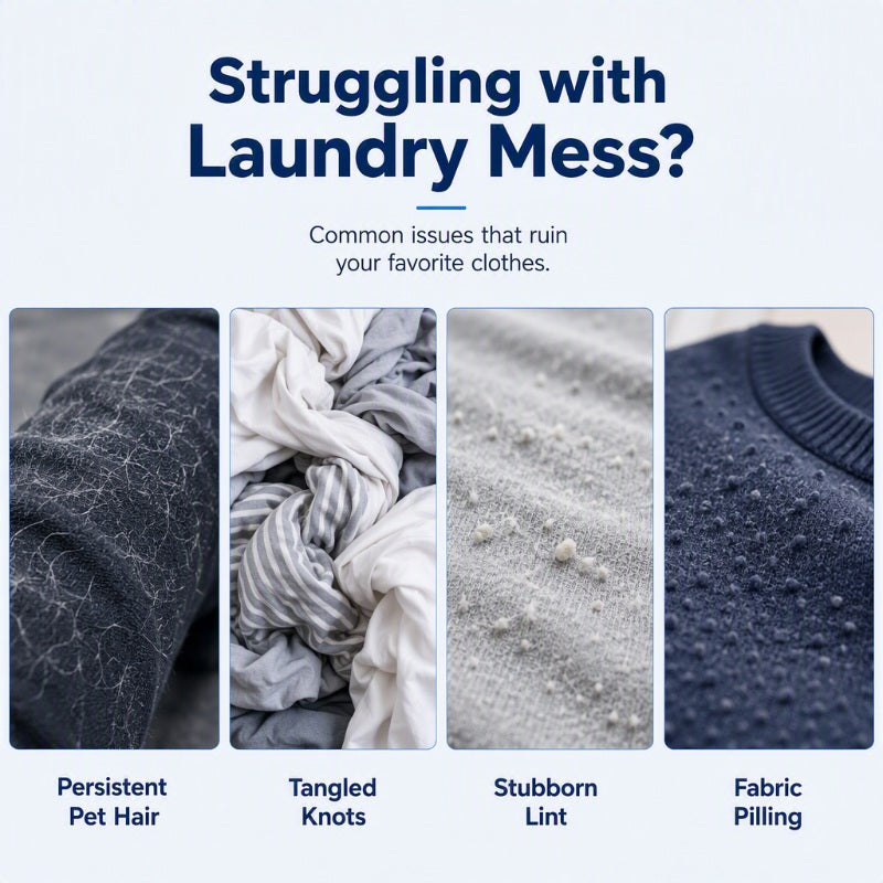 ⏳🔥LIMITED-TIME 49% OFF! ⏰👕Reusable Nylon Laundry Lint Hair Catcher Balls🌬️