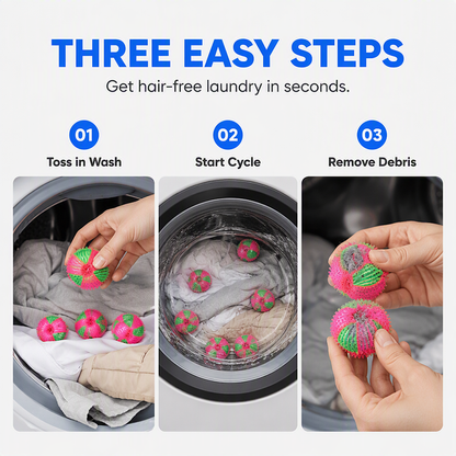 ⏳🔥LIMITED-TIME 49% OFF! ⏰👕Reusable Nylon Laundry Lint Hair Catcher Balls🌬️