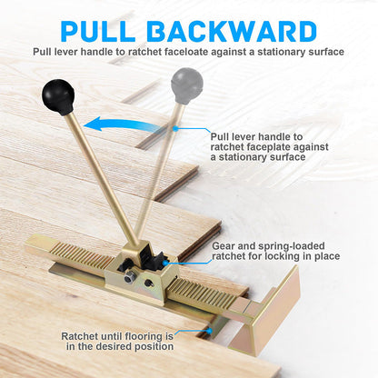 📏 49% OFF NOW! 🏠 Ratcheting Plank Jack – Heavy-Duty, Precise Alignment & Ergonomic Grip – For Hardwood Floor Installation 🛠️