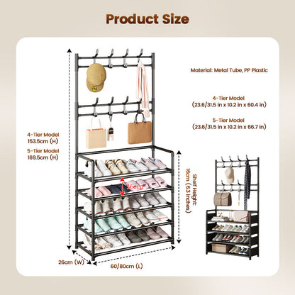 ⏳🔥LIMITED-TIME 49% OFF! ⏰Multi-Functional Entryway Shoe & Coat Rack🧥Multi-Functional Entryway Shoe & Coat Rack