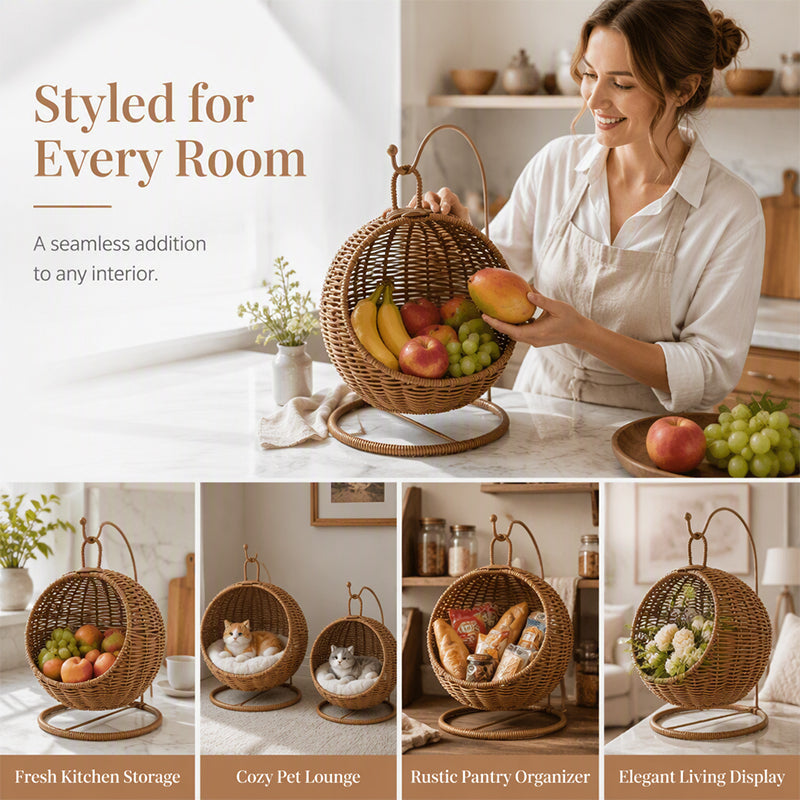 🧺 Save 49%! 🏠 Woven Storage Basket – Decorative, hanging & stylish ✨
