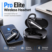🔊 LIMITED‑TIME 49% OFF! ✨Waterproof Bluetooth Earpiece – Bluetooth5.1, Dual‑Mic Noise Reduction, 180° Rotatable Ear‑Hook ✨