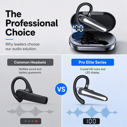 🔊 LIMITED‑TIME 49% OFF! ✨Waterproof Bluetooth Earpiece – Bluetooth5.1, Dual‑Mic Noise Reduction, 180° Rotatable Ear‑Hook ✨