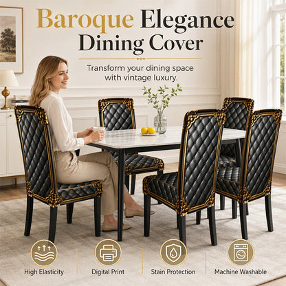 🪑 LIMITED-TIME 49% OFF ✨ Washable Baroque Chair Cover — Stretch Fit, Royal Gold Pattern