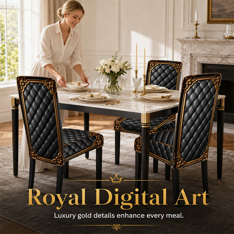 🪑 LIMITED-TIME 49% OFF ✨ Washable Baroque Chair Cover — Stretch Fit, Royal Gold Pattern