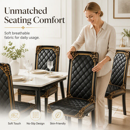 🪑 LIMITED-TIME 49% OFF ✨ Washable Baroque Chair Cover — Stretch Fit, Royal Gold Pattern