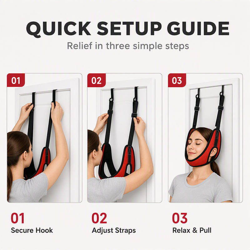 📢📢49% OFF !! ⏰Over Door Cervical Traction Device for Neck Pain Relief