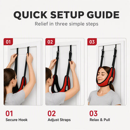 📢📢49% OFF !! ⏰Over Door Cervical Traction Device for Neck Pain Relief