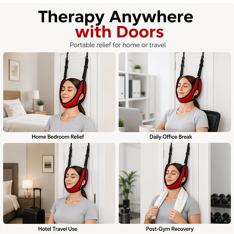 📢📢49% OFF !! ⏰Over Door Cervical Traction Device for Neck Pain Relief