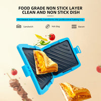 🎉 LIMITED TIME 49% OFF! 🍞 Microwave Toaster & Sandwich Maker – Non-Stick Surface, Microwave & Oven Compatible, Compact Design ✨