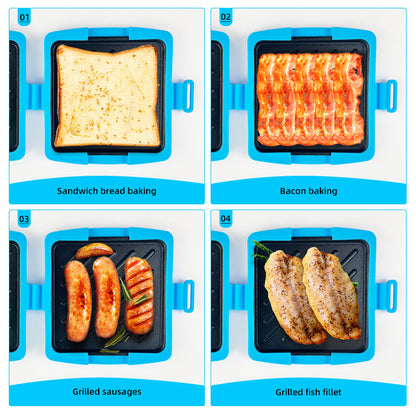 🎉 LIMITED TIME 49% OFF! 🍞 Microwave Toaster & Sandwich Maker – Non-Stick Surface, Microwave & Oven Compatible, Compact Design ✨