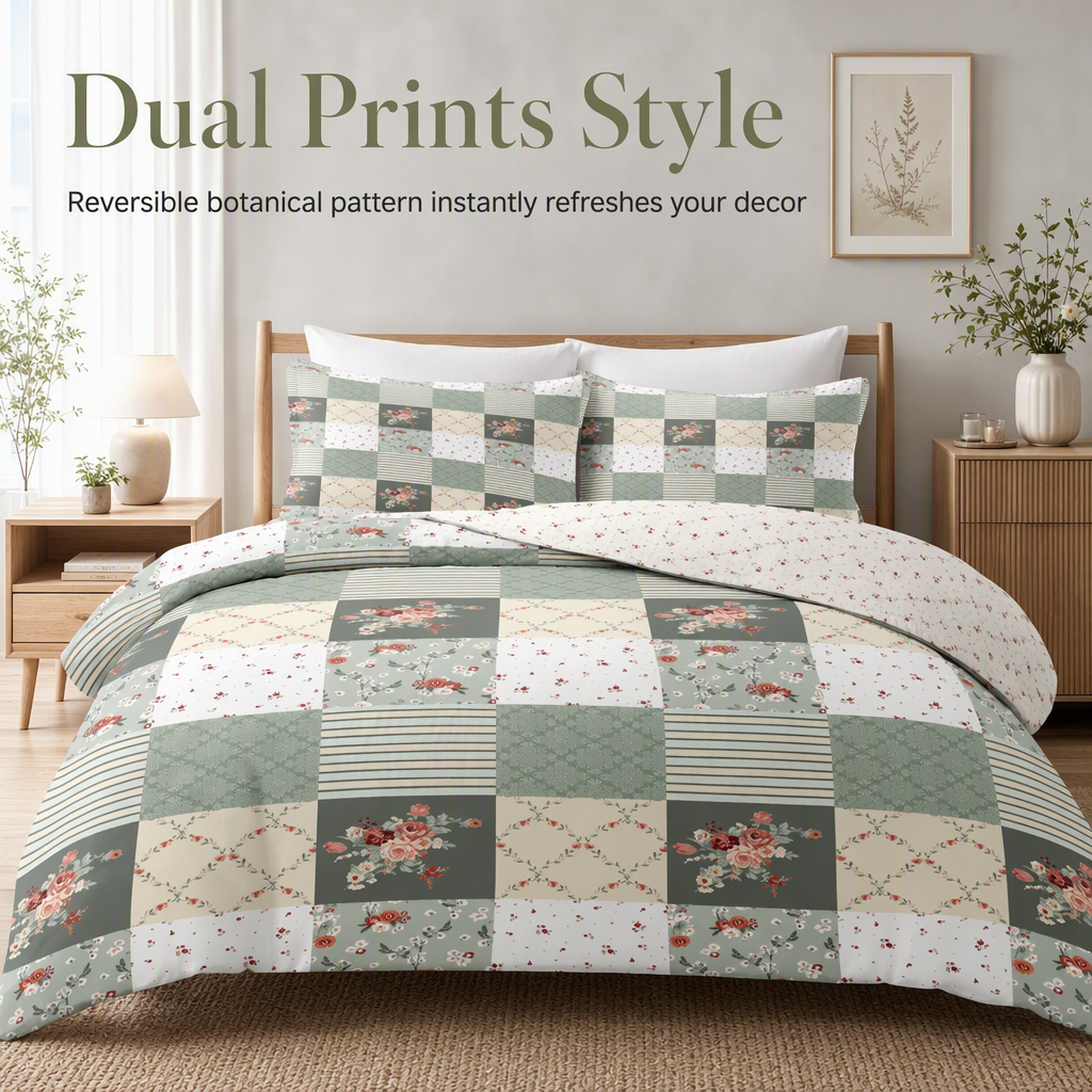 🛏️ LIMITED‑TIME 49% OFF! 💐 All Season Brushed Floral Bedding Set – Soft, Reversible, Decorative ✨