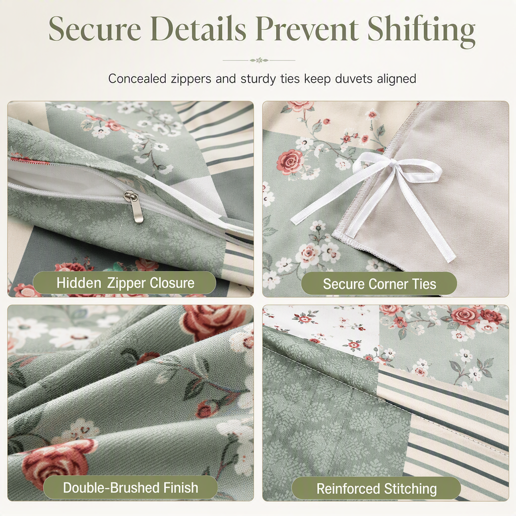 🛏️ LIMITED‑TIME 49% OFF! 💐 All Season Brushed Floral Bedding Set – Soft, Reversible, Decorative ✨