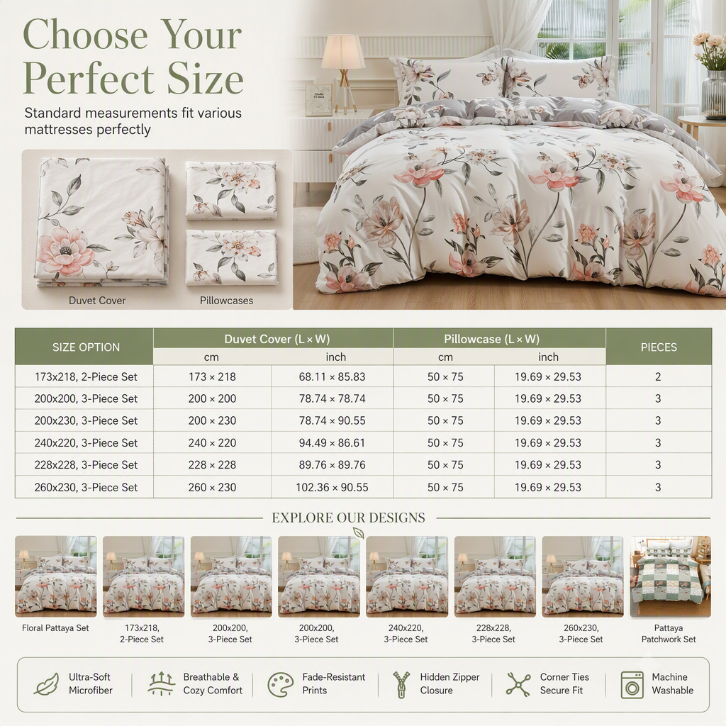 🛏️ LIMITED‑TIME 49% OFF! 💐 All Season Brushed Floral Bedding Set – Soft, Reversible, Decorative ✨