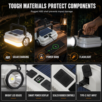 ⭐ DON'T MISS 49% OFF 🏕️ Multi-Functional — Lantern, Work Light & Device Charger