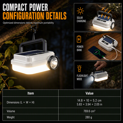 ⭐ DON'T MISS 49% OFF 🏕️ Multi-Functional — Lantern, Work Light & Device Charger