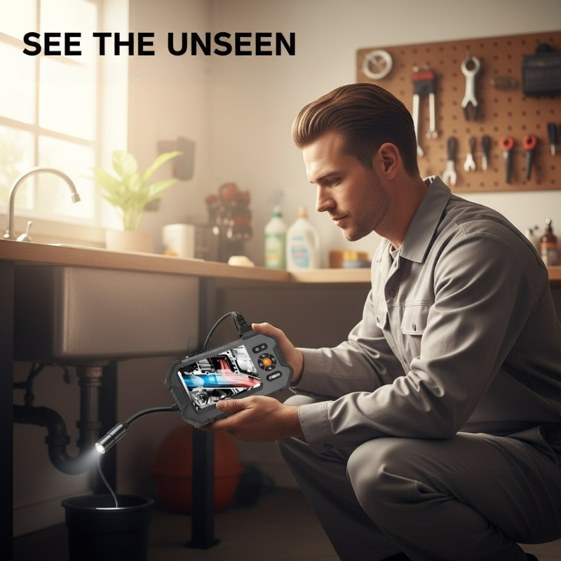 🏆 LIMITED-TIME 49% OFF! 📱 Self-Contained Endoscope Kit: 1080P Camera, 4.3" Monitor, Waterproof, Rechargeable