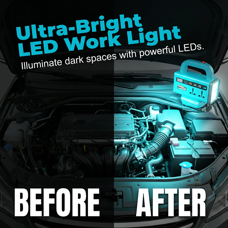 🔌 Save 49%! 💡 Portable Power Inverter – With LED light & versatile use ✨