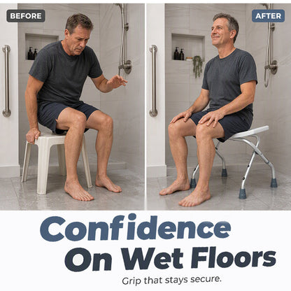 🪑 49% OFF! 🚿 Foldable Shower Chair – Heavy-duty, rustproof & stable ✨