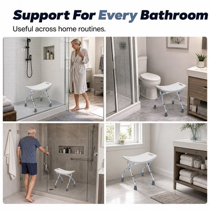 🪑 49% OFF! 🚿 Foldable Shower Chair – Heavy-duty, rustproof & stable ✨