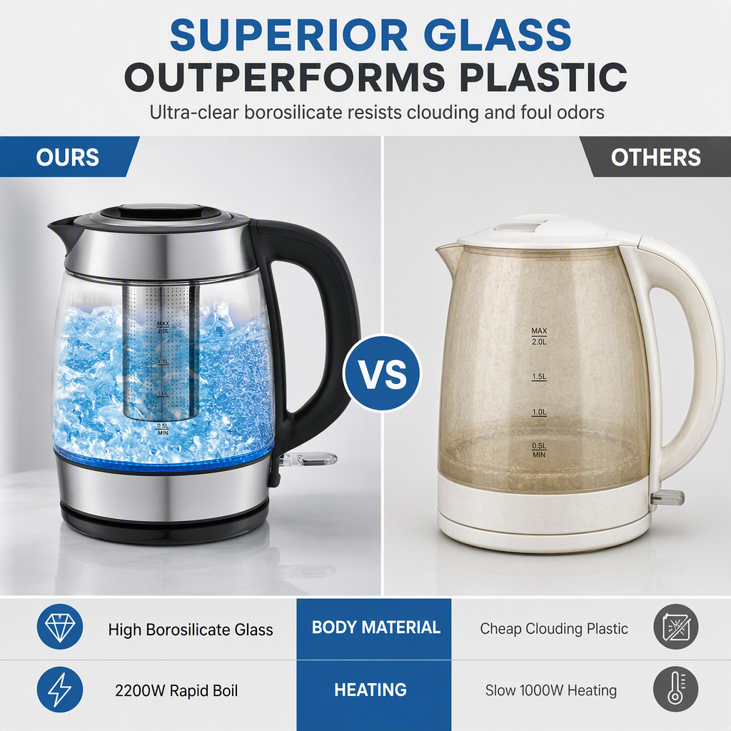 ☕ Save 49%! ⚡ Glass Electric Kettle – 2L, auto shut‑off & overheat protection ✨