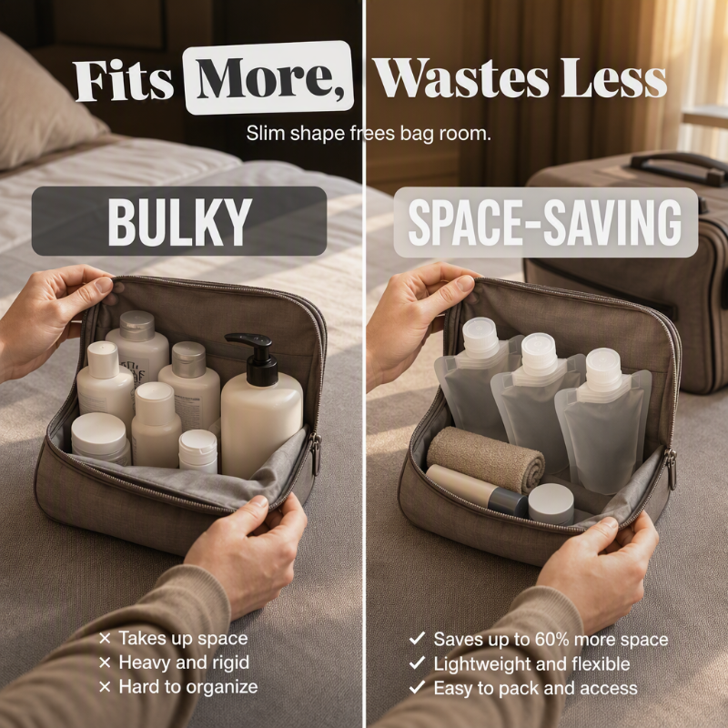 ✈️ LIMITED‑TIME 49% OFF! 🧴 23,418 Happy Travelers – Portable Travel Fluid Makeup Packing Bag (10 Pcs) – Leak-Proof, Transparent & Reusable 🧳