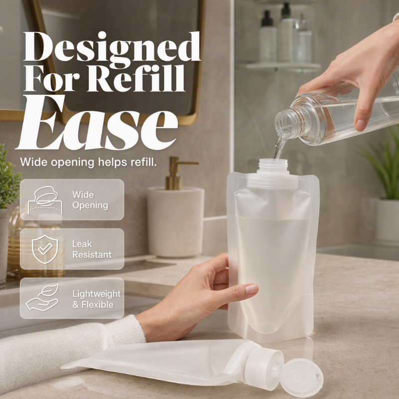 ✈️ LIMITED‑TIME 49% OFF! 🧴 23,418 Happy Travelers – Portable Travel Fluid Makeup Packing Bag (10 Pcs) – Leak-Proof, Transparent & Reusable 🧳