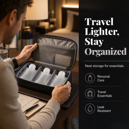 ✈️ LIMITED‑TIME 49% OFF! 🧴 23,418 Happy Travelers – Portable Travel Fluid Makeup Packing Bag (10 Pcs) – Leak-Proof, Transparent & Reusable 🧳