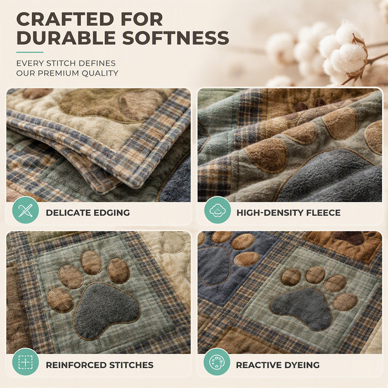 🐶LIMITED‑TIME 49% OFF! 🐾Cute Paw Print Soft Flannel Blanket – Snuggly, Warm, Lovely Home Decor 🛌