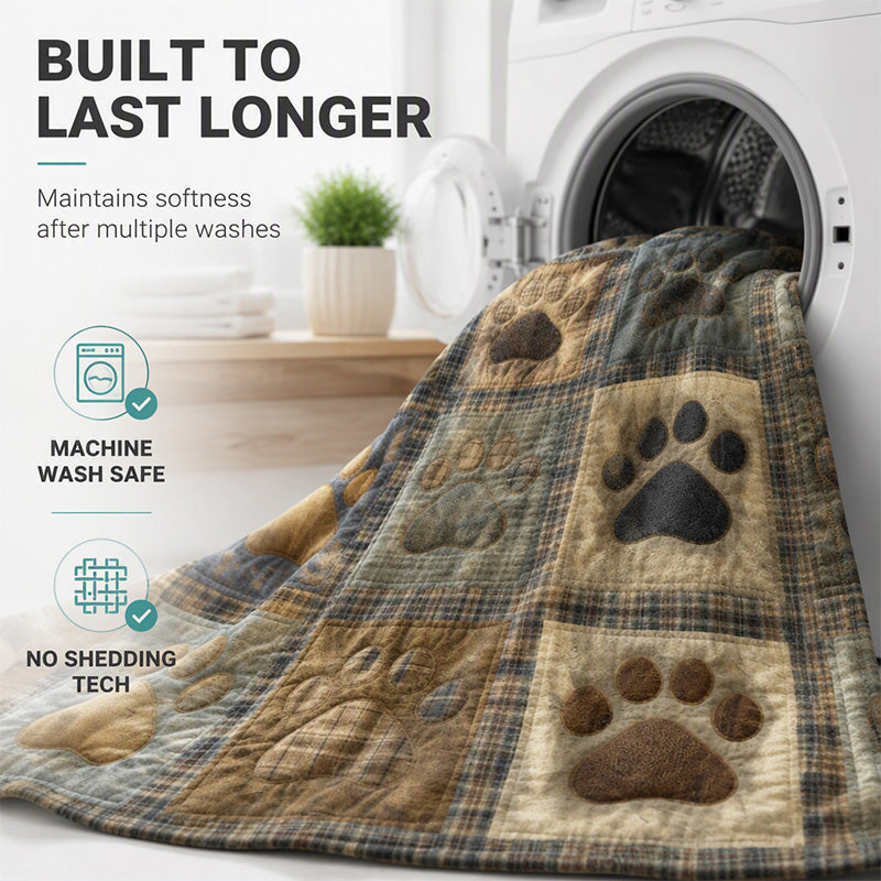 🐶LIMITED‑TIME 49% OFF! 🐾Cute Paw Print Soft Flannel Blanket – Snuggly, Warm, Lovely Home Decor 🛌