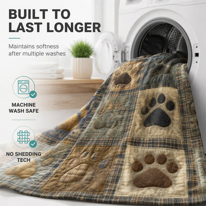 🐶LIMITED‑TIME 49% OFF! 🐾Cute Paw Print Soft Flannel Blanket – Snuggly, Warm, Lovely Home Decor 🛌