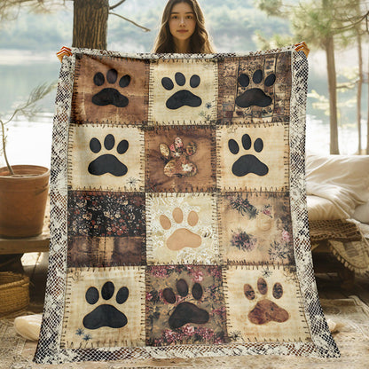 🐶LIMITED‑TIME 49% OFF! 🐾Cute Paw Print Soft Flannel Blanket – Snuggly, Warm, Lovely Home Decor 🛌