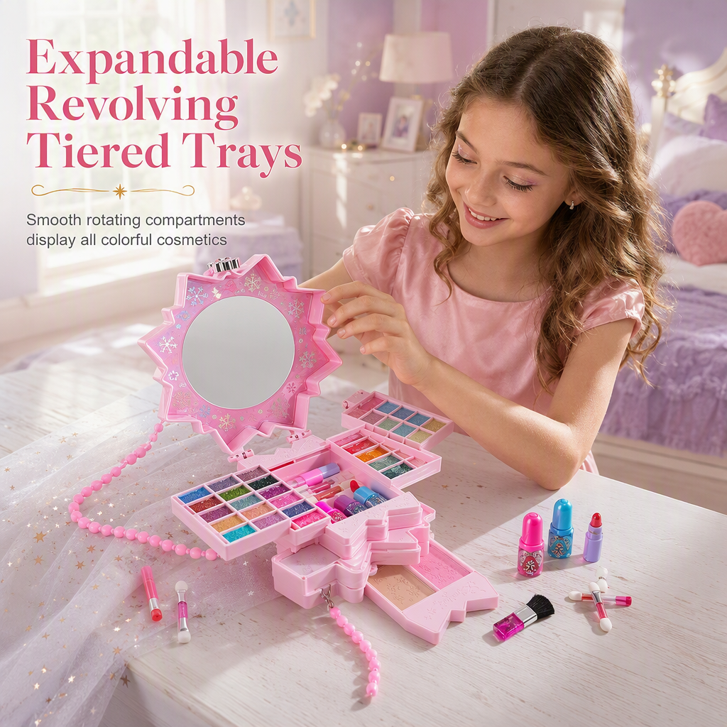 💄 LIMITED‑TIME 49% OFF! ✨ Washable Princess Makeup Set – Kid‑Safe Non‑Toxic Pretend Beauty Toy Gift 👸