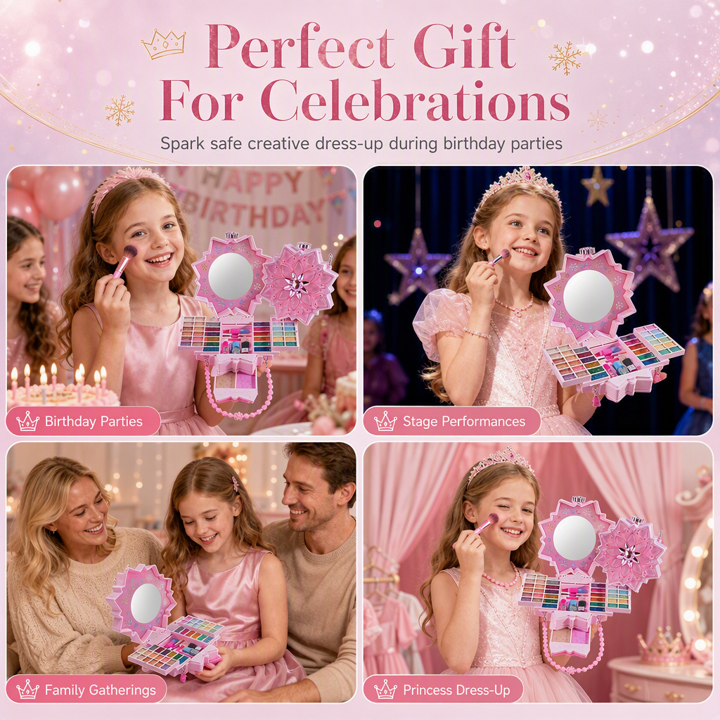 💄 LIMITED‑TIME 49% OFF! ✨ Washable Princess Makeup Set – Kid‑Safe Non‑Toxic Pretend Beauty Toy Gift 👸