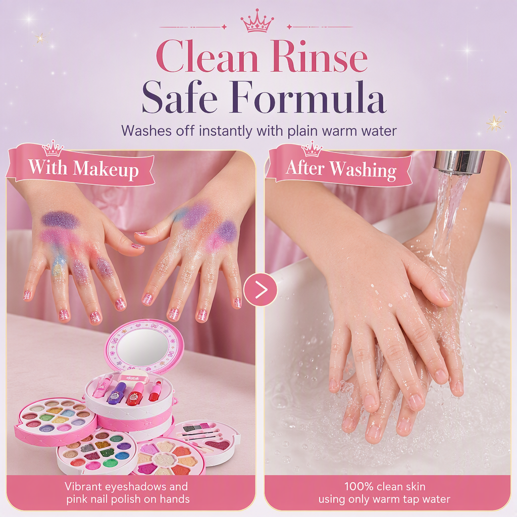 💄 LIMITED‑TIME 49% OFF! ✨ Washable Princess Makeup Set – Kid‑Safe Non‑Toxic Pretend Beauty Toy Gift 👸
