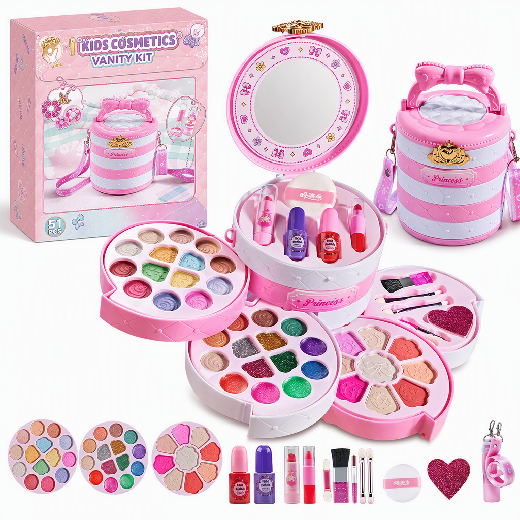 💄 LIMITED‑TIME 49% OFF! ✨ Washable Princess Makeup Set – Kid‑Safe Non‑Toxic Pretend Beauty Toy Gift 👸