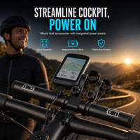 🚲Bicycle Handlebar Extender Bracket with USB Power Bank Function and Bike Light Flashlight Mount