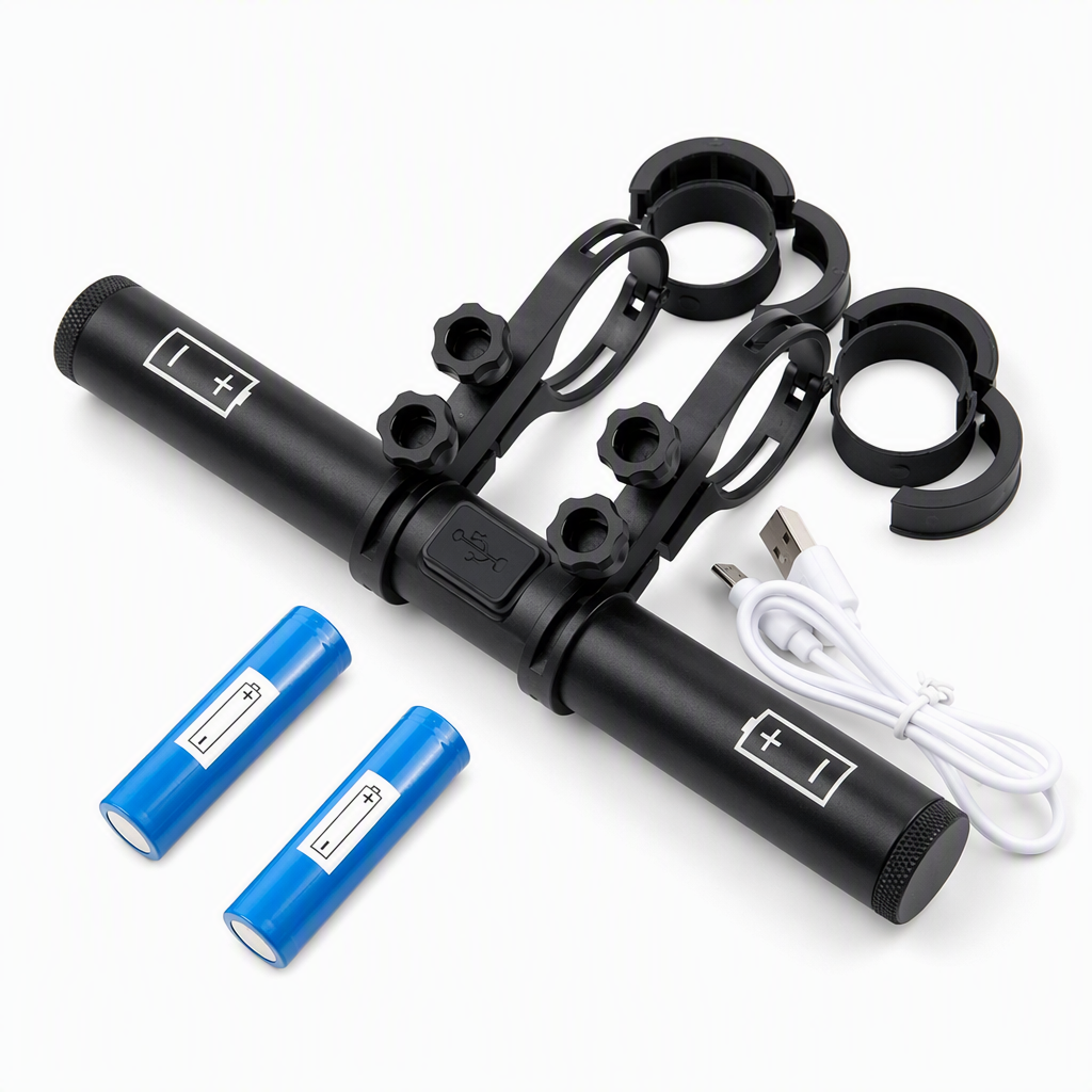 🚲Bicycle Handlebar Extender Bracket with USB Power Bank Function and Bike Light Flashlight Mount